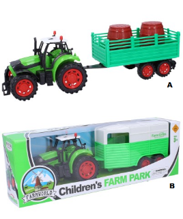 Obrázek z Traktor s vlečkou 35cm, 2asst 